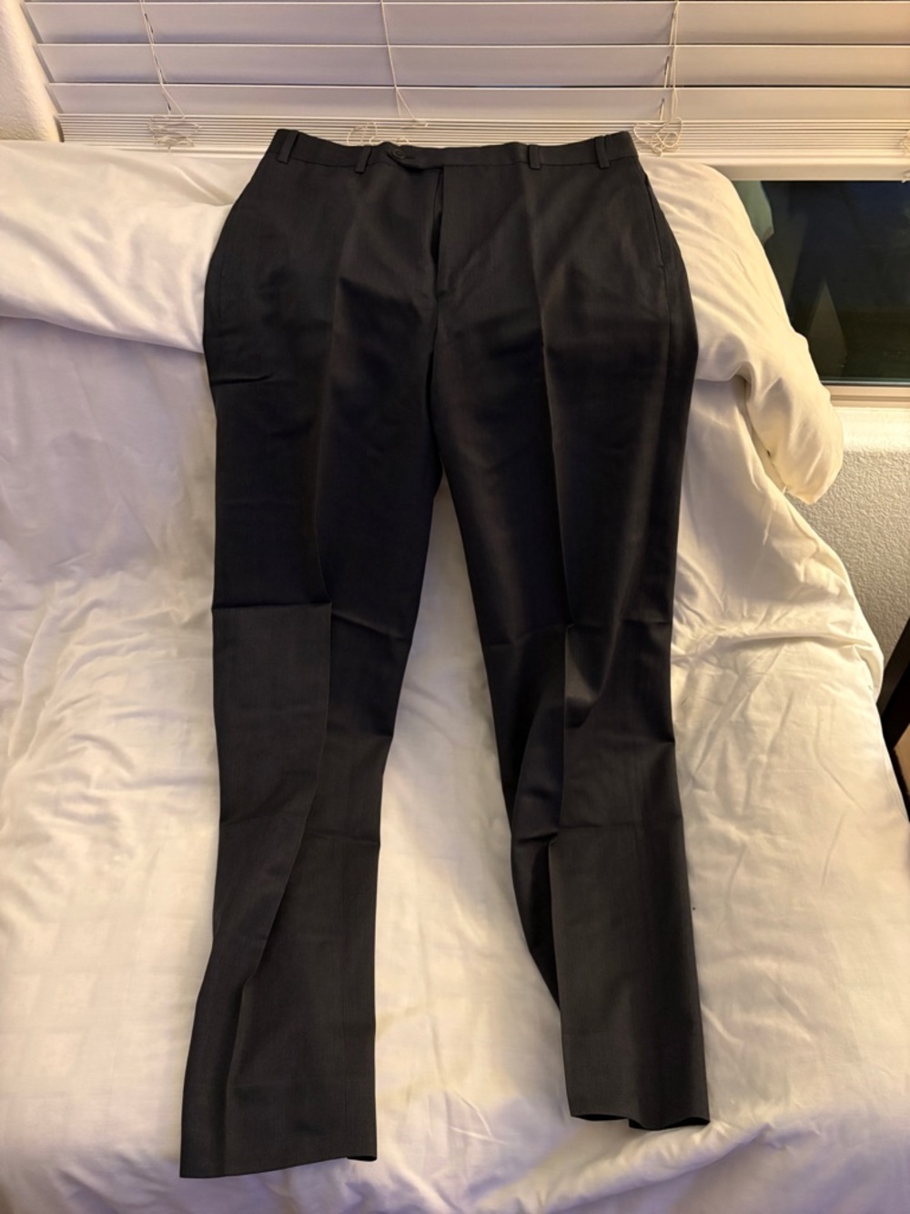 Brooks Brothers Men's Black Flat-Front Dress Pants